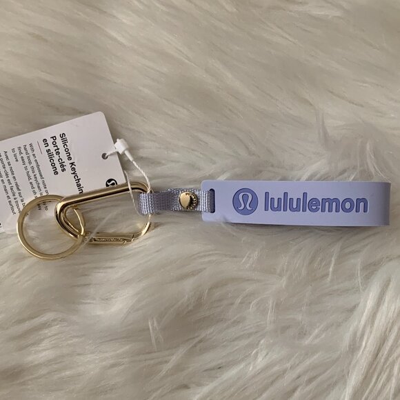 LULULEMON Card Pouch, Case & Keychain SET in Serene Blue/Dusty Lilac - Picture 2 of 8